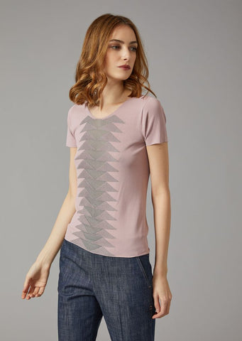 Ribbed Crepe Blouse